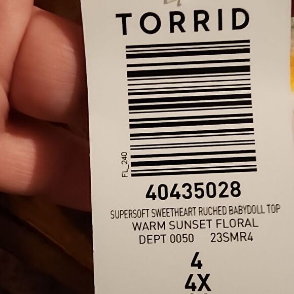 4X 26W Torrid Yellow Super Soft Sweetheart Ruched Babydoll Tank Top Floral cinch - Picture 7 of 8